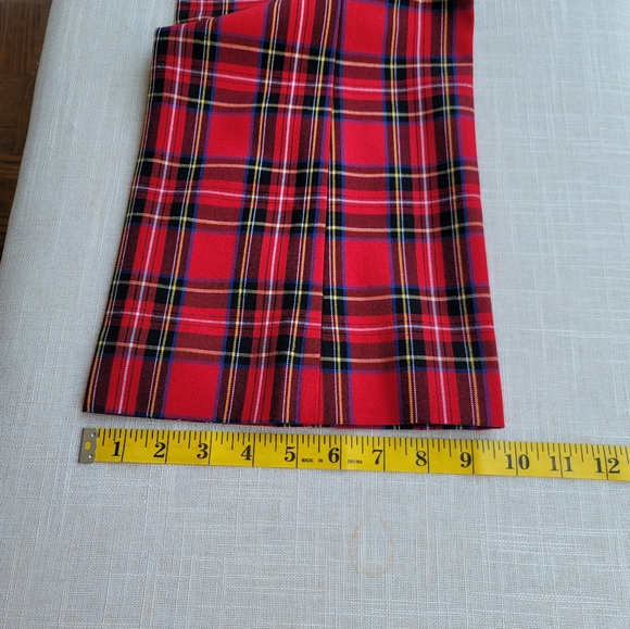 New! J. Crew sz 8 Red Tartan Plaid Kelsey Crop Flare Pants NWT - Picture 9 of 10